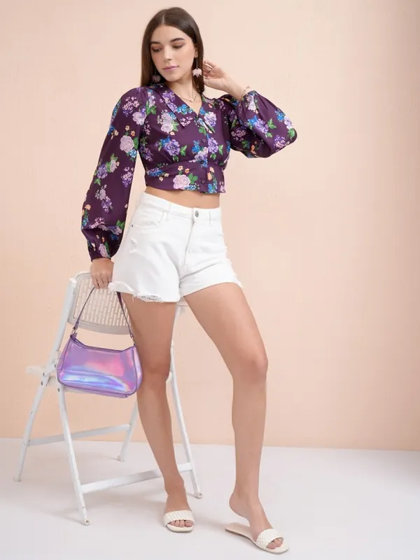 Printed Blouson Top