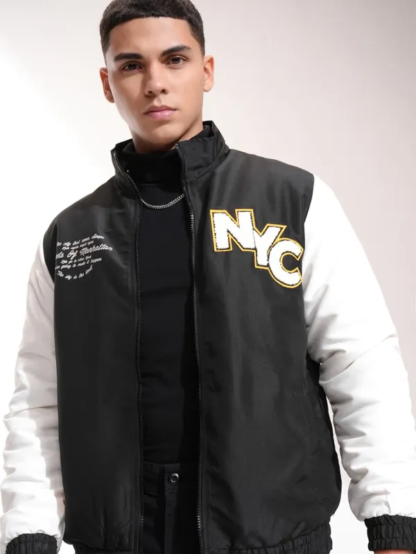 Men Printed Bomber Jacket