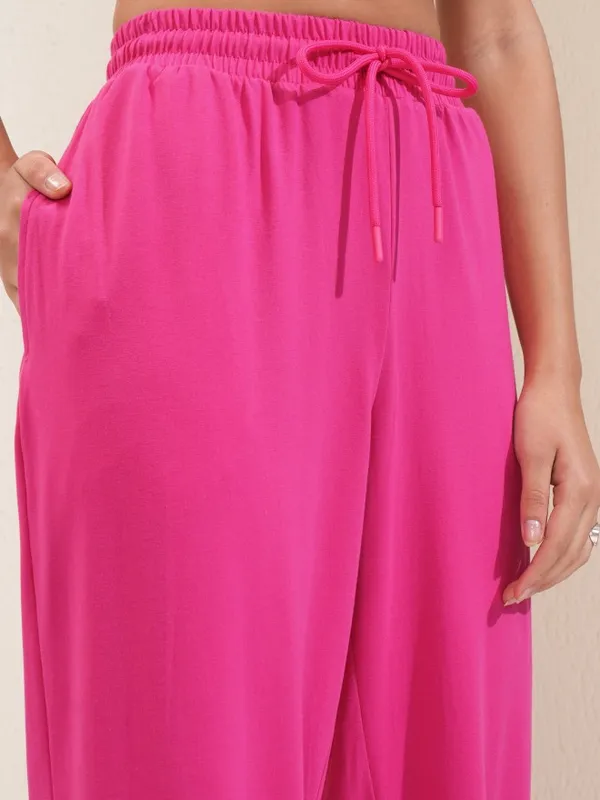 Tokyo Talkies Women Pink Solid Regular Fit Joggers