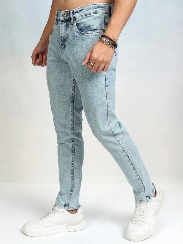 Highlader Men Blue Tapered Fit Stretchable Jeans