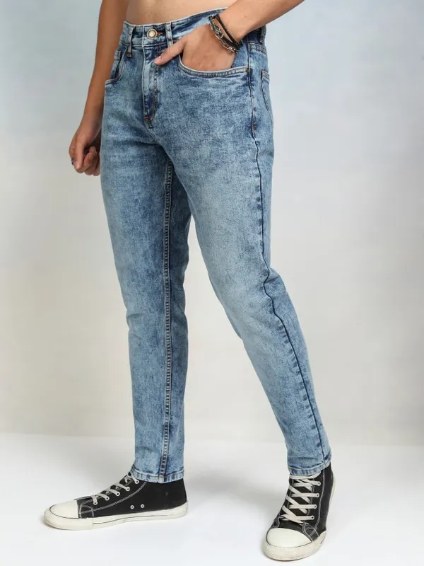 Highlader Men Blue Tapered Fit Stretchable Jeans