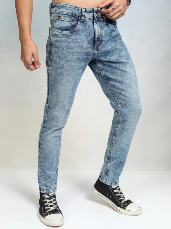 Highlader Men Blue Tapered Fit Stretchable Jeans