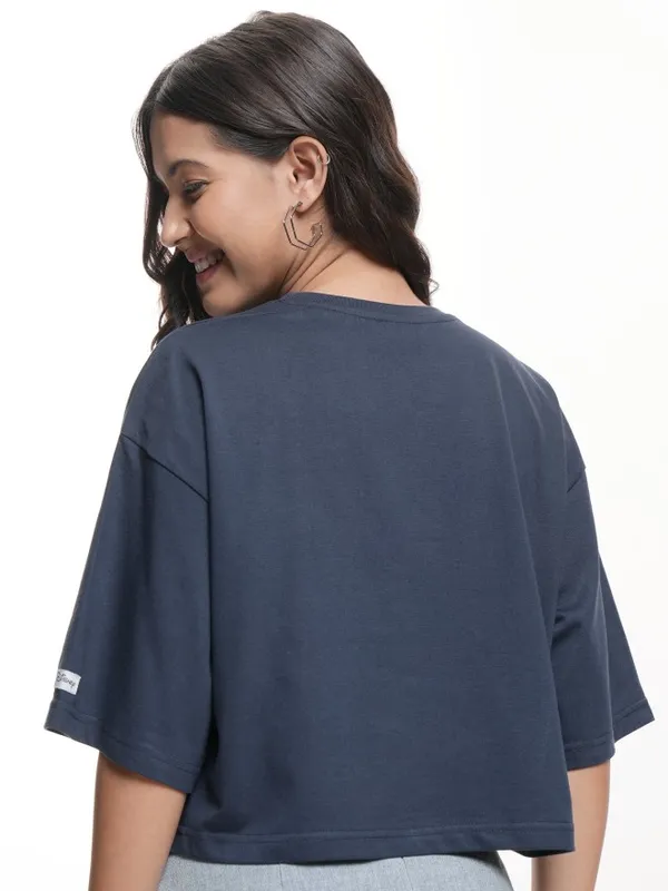 Stitch Printed Boxy Fit T-Shirt