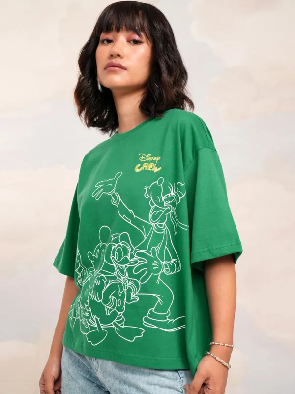 Mickey Mouse Printed Boxy Fit T-Shirt