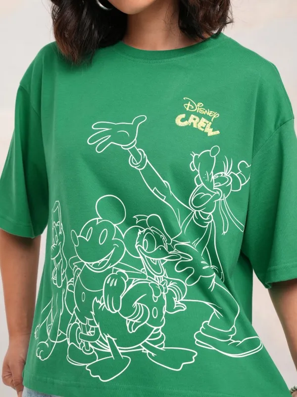 Mickey Mouse Printed Boxy Fit T-Shirt