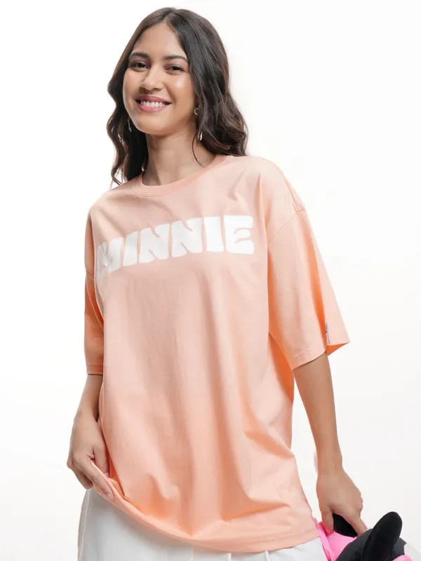 Minnie Mouse Printed Oversized Fit T-Shirt