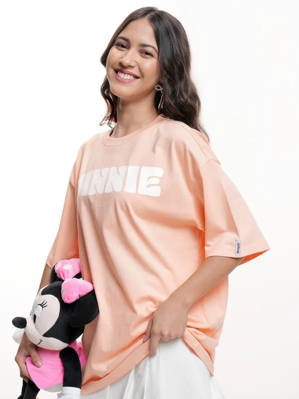 Minnie Mouse Printed Oversized Fit T-Shirt