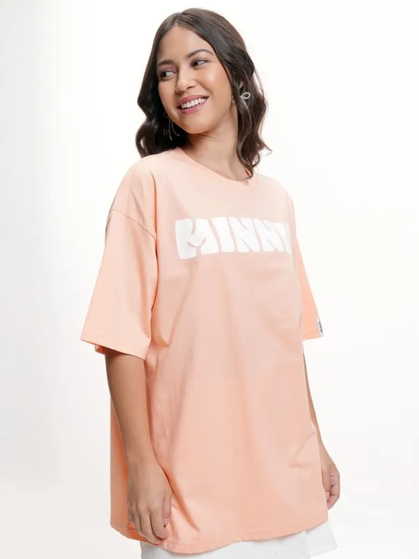 Minnie Mouse Printed Oversized Fit T-Shirt