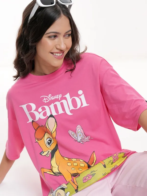 Bambi Printed Oversized Fit T-Shirt