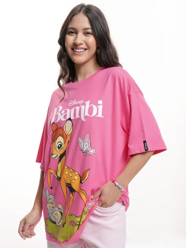 Bambi Printed Oversized Fit T-Shirt