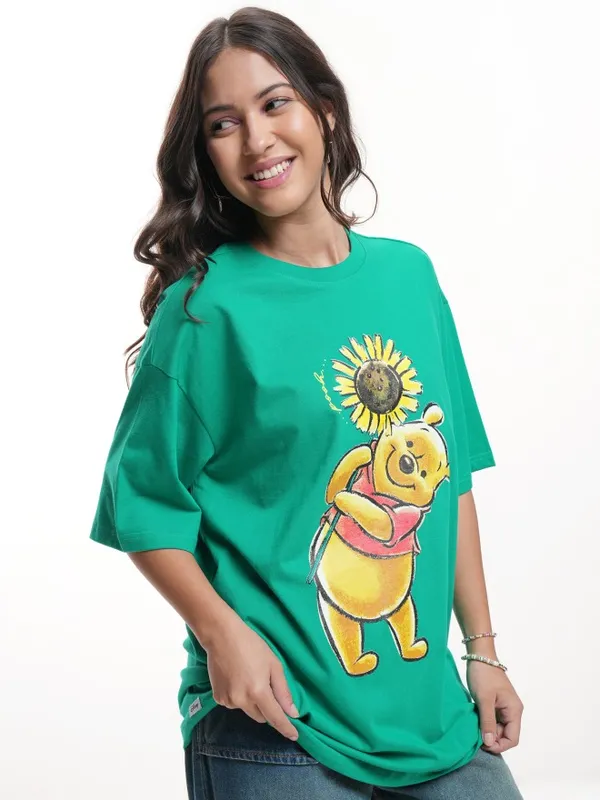 Winnie The Pooh Women's Printed Oversized Fit T-Shirt