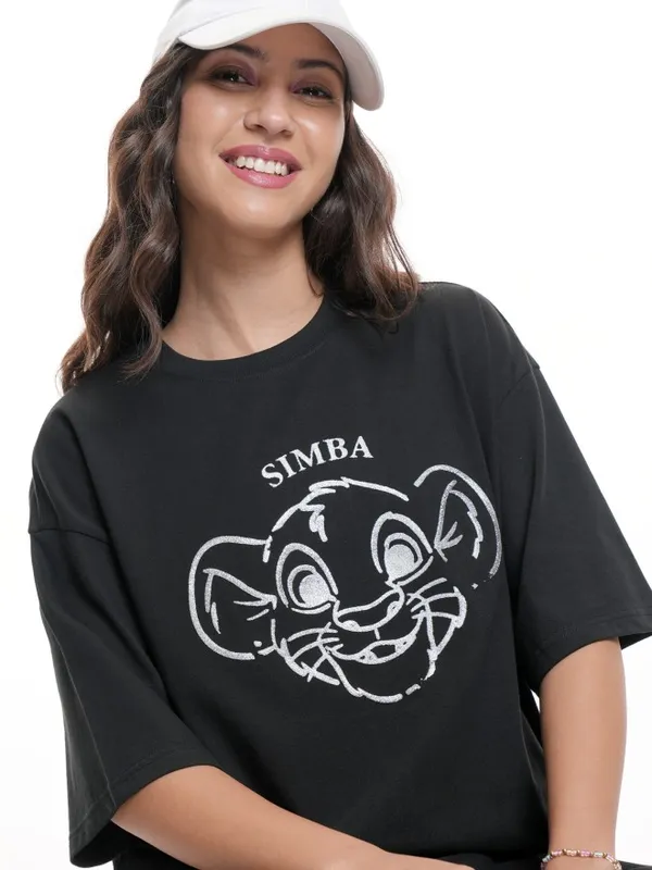 Simba Printed Oversized Fit T-Shirt