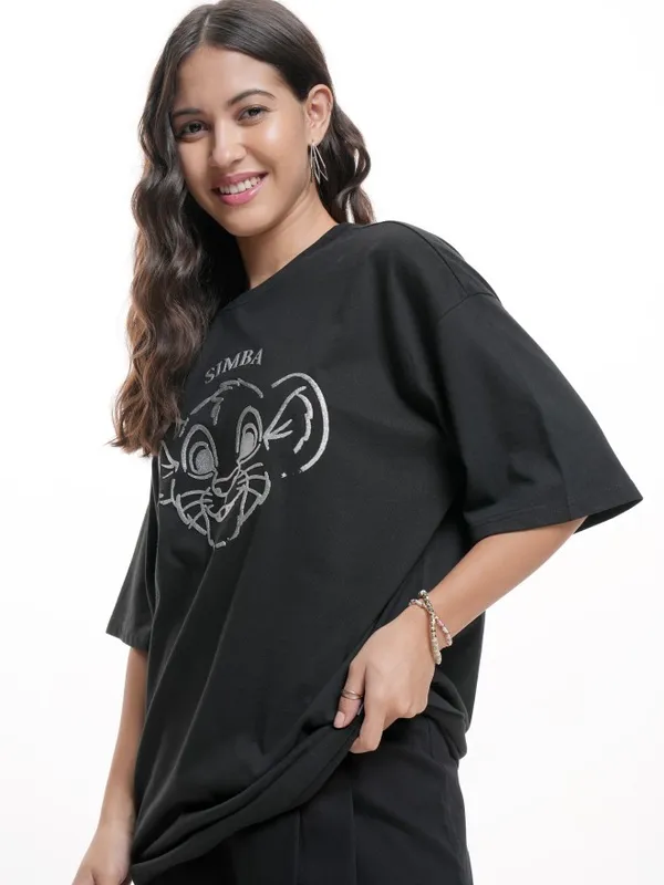 Simba Printed Oversized Fit T-Shirt