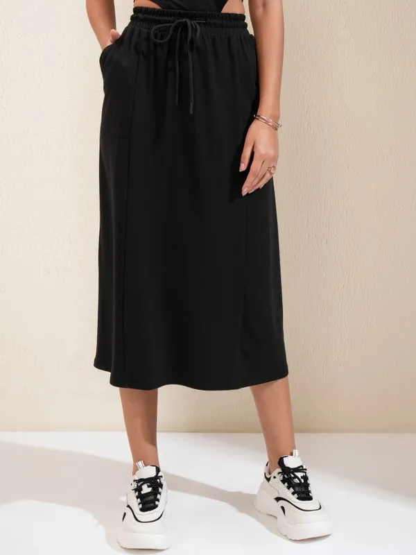 Flared Midi Skirt