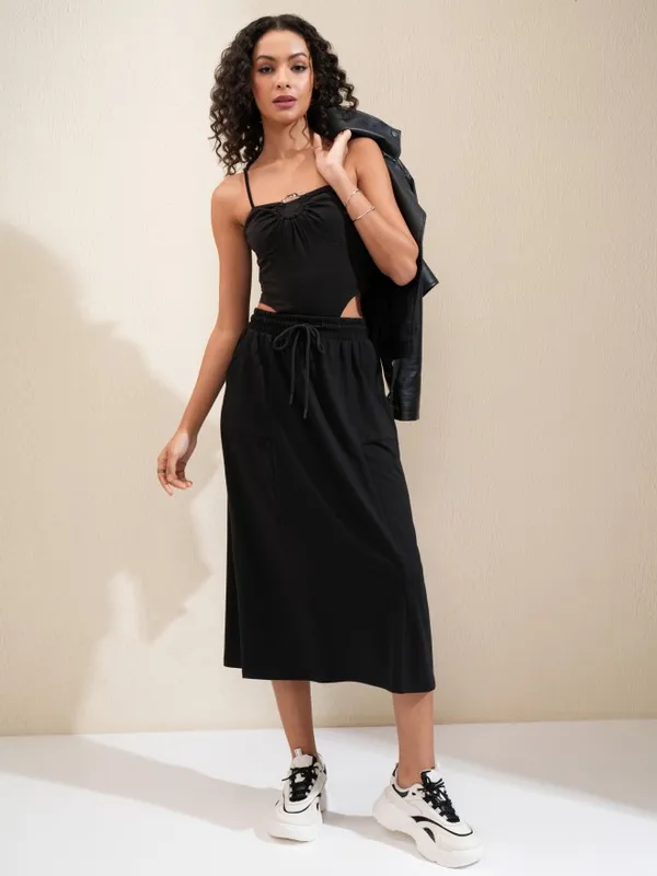 Flared Midi Skirt