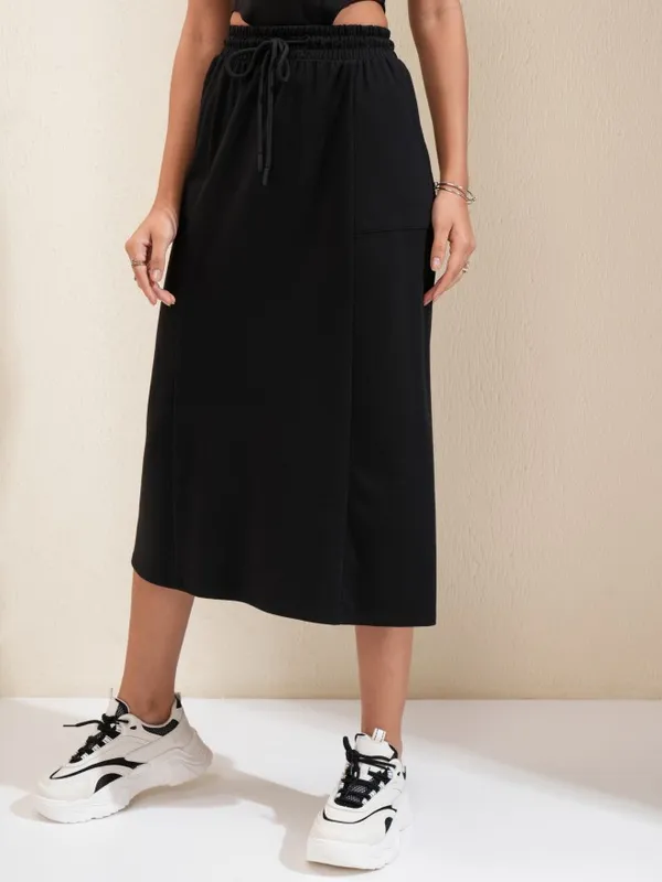 Flared Midi Skirt