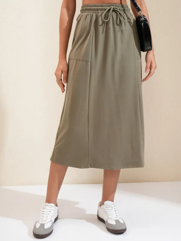 Flared Midi Skirt