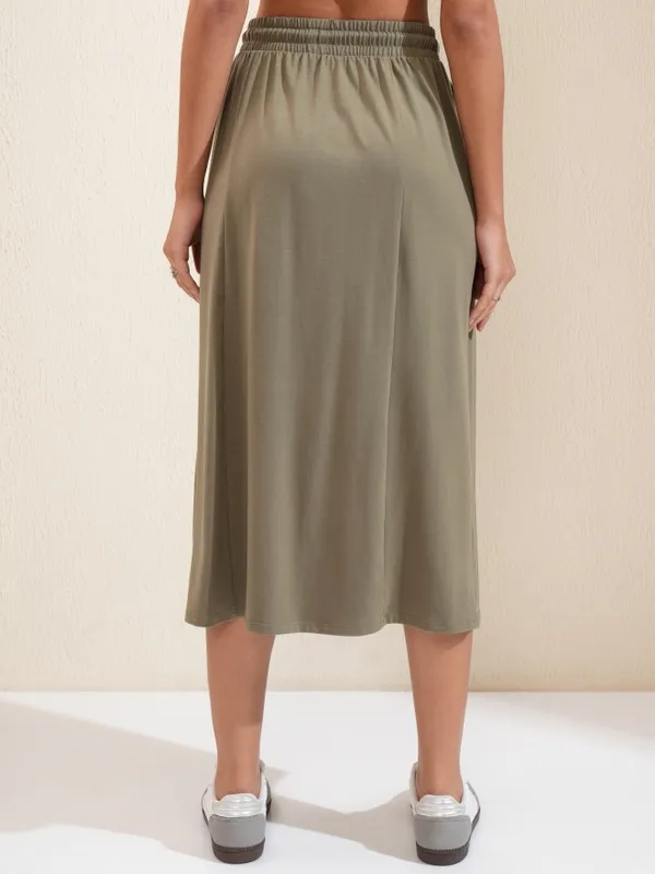 Flared Midi Skirt