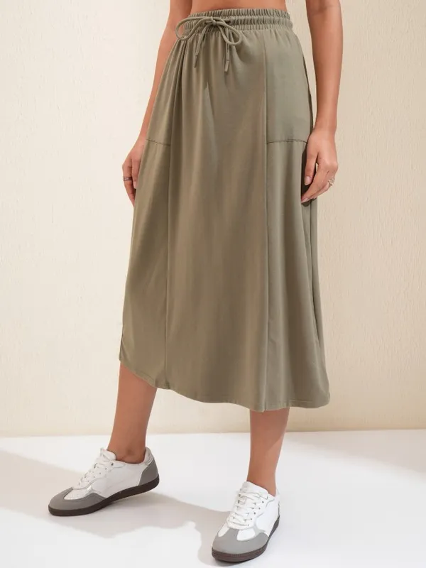 Flared Midi Skirt