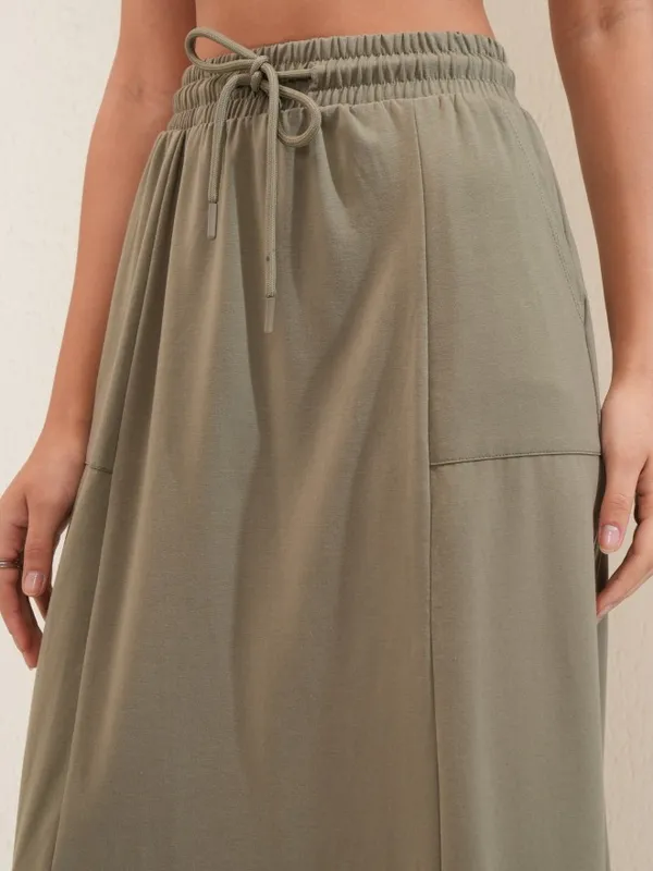 Flared Midi Skirt