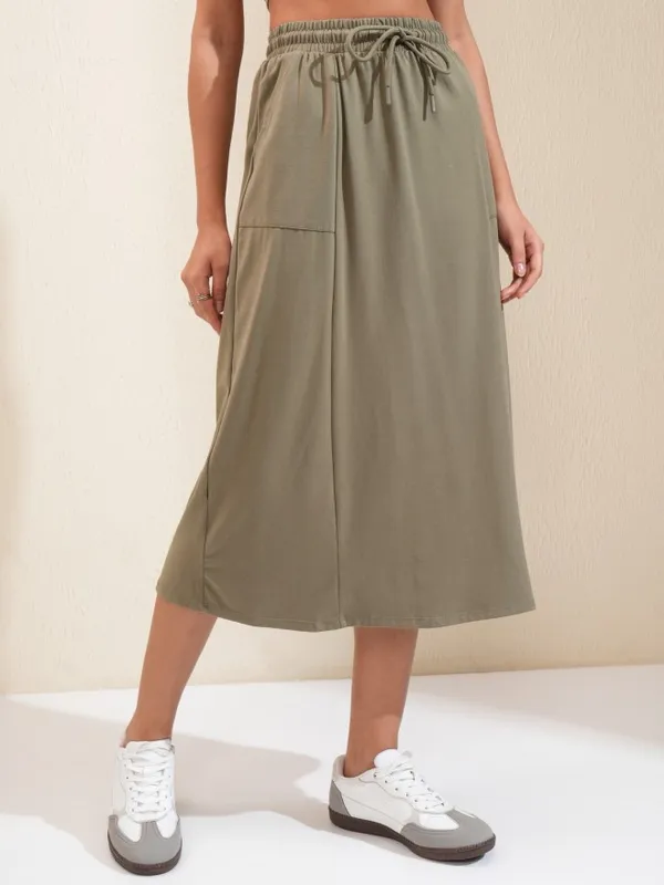Flared Midi Skirt