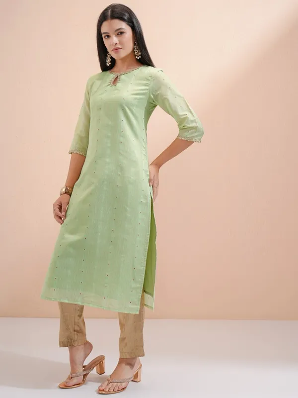 Embroidered Straight Kurta