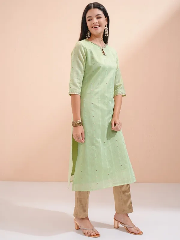 Embroidered Straight Kurta
