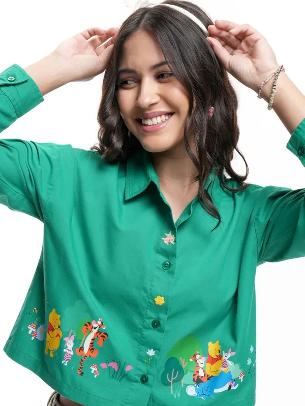 Winnie The Pooh Women Printed Casual Shirt