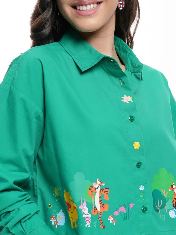 Winnie The Pooh Women Printed Casual Shirt