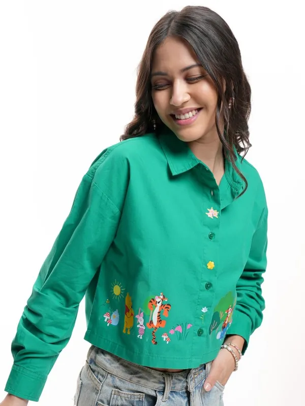 Winnie The Pooh Women Printed Casual Shirt