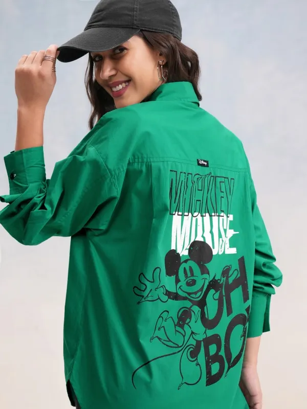 Mickey Mouse Women Printed Casual Shirt