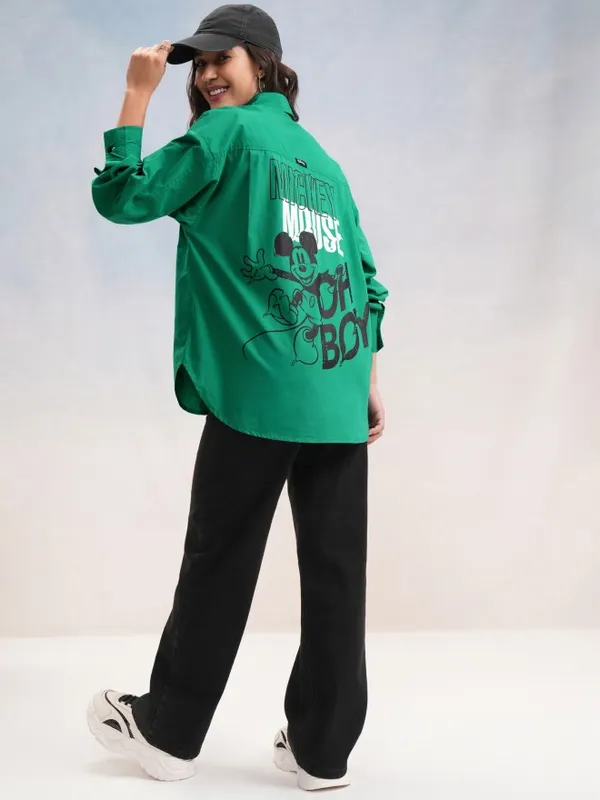 Mickey Mouse Women Printed Casual Shirt