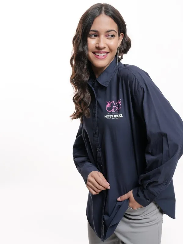 Mickey Mouse Women Printed Casual Shirt