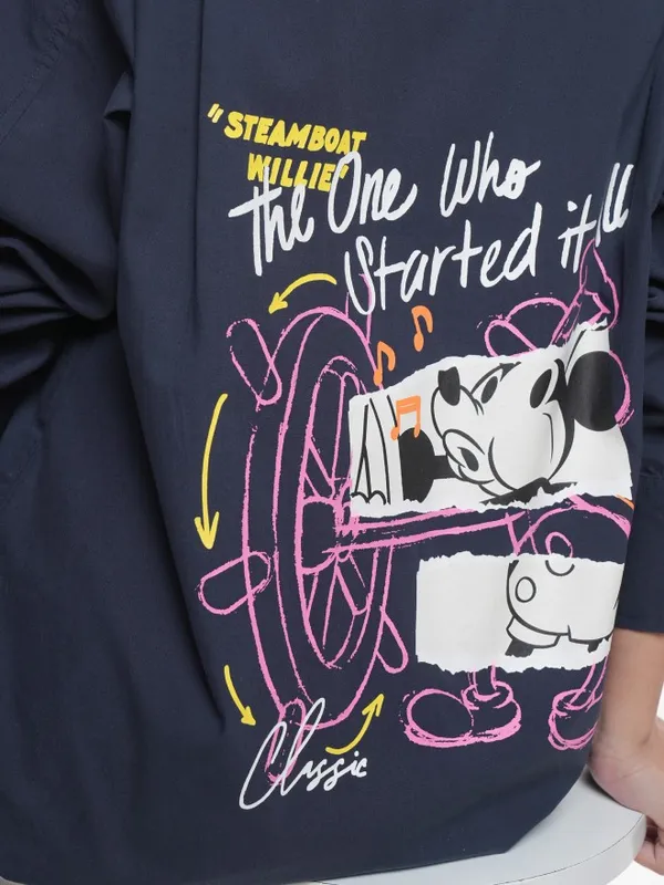 Mickey Mouse Women Printed Casual Shirt