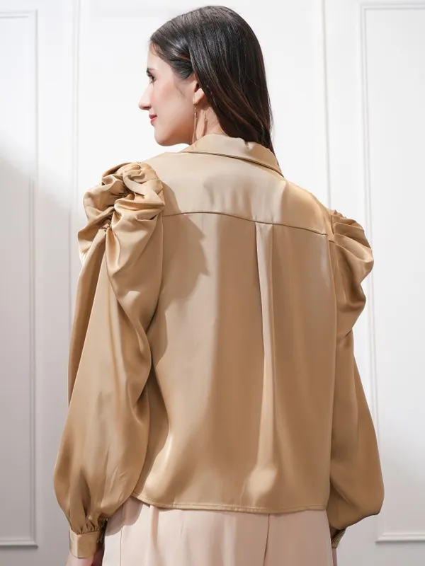 Tokyo Talkies Women Brown Double-Breasted Blazer