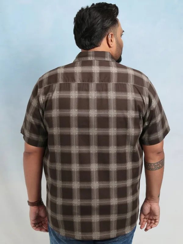 Xtra Ordinary By Highlander Men Brown Checked Regular Fit Casual Shirt