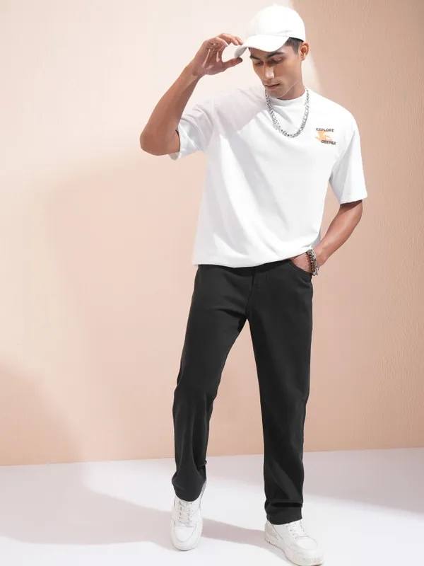 Highlander Men Black Relaxed Fit Jeans