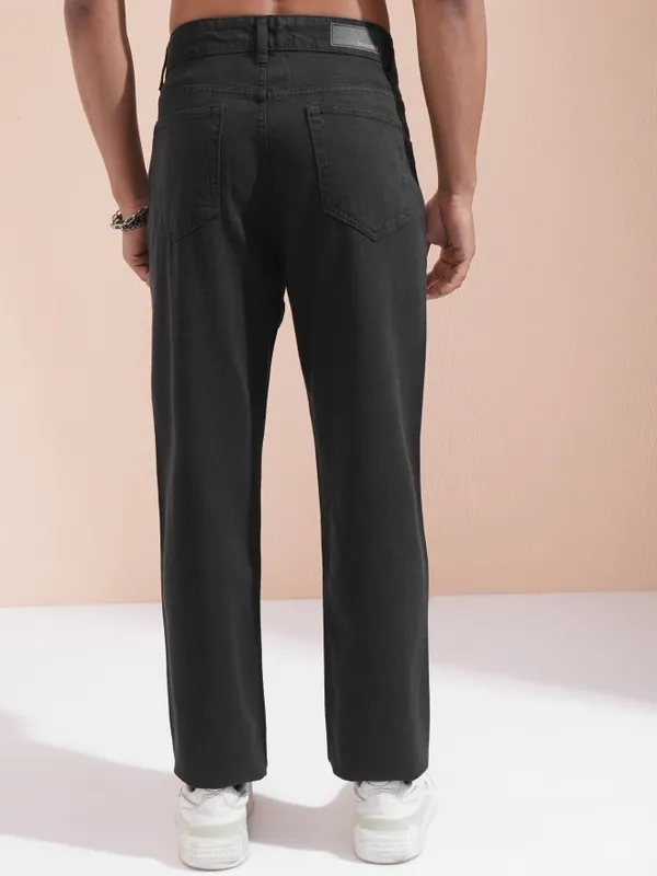 Highlander Men Black Relaxed Fit Jeans