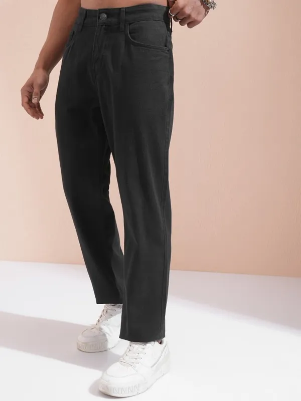 Highlander Men Black Relaxed Fit Jeans