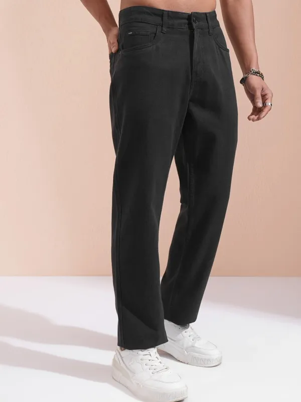 Highlander Men Black Relaxed Fit Jeans
