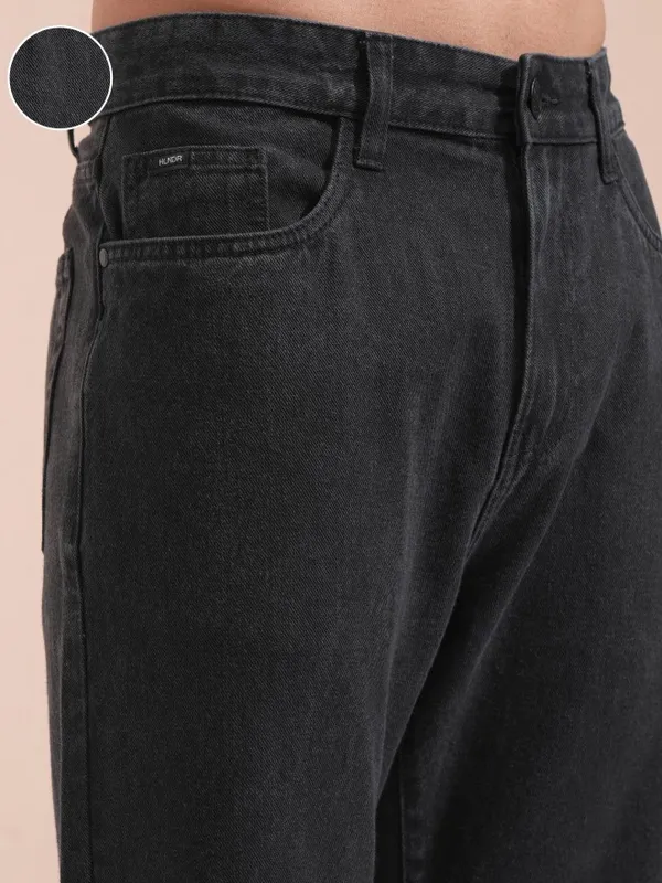 Highlander Men Black Straight Fit Jeans