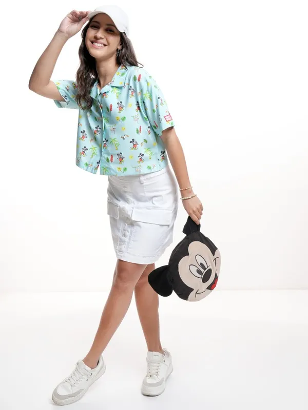 Mickey Mouse Women Printed Casual Shirt