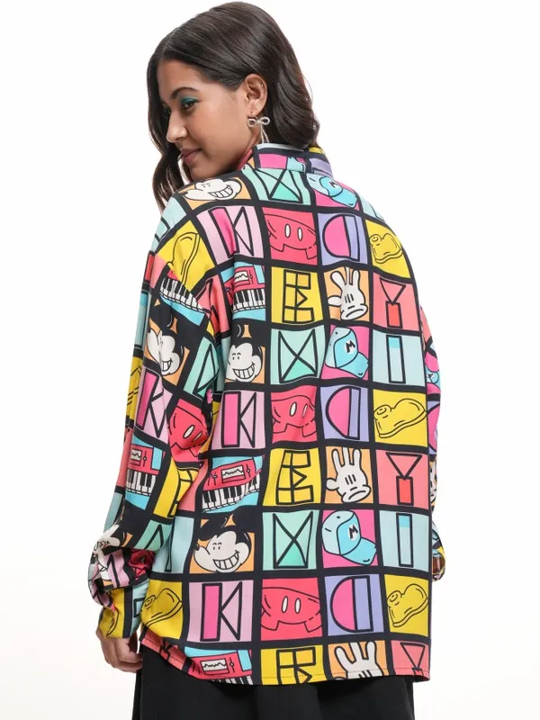 Mickey Mouse Women Printed Casual Shirt