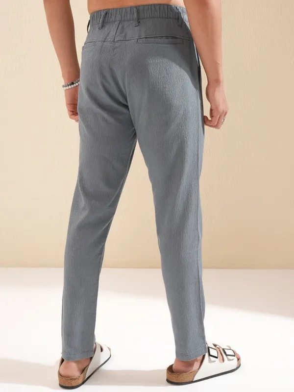 Highlander Men Grey Straight Fit Trousers