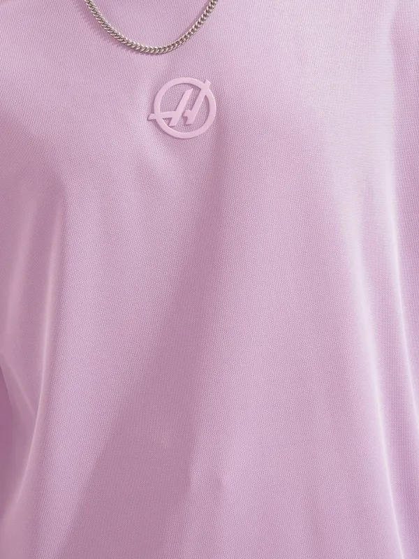 Highlander Men Mauve Brand Logo Relaxed Fit T-Shirt