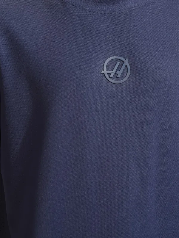 Highlander Men Navy Blue Brand Logo Relaxed Fit T-Shirt