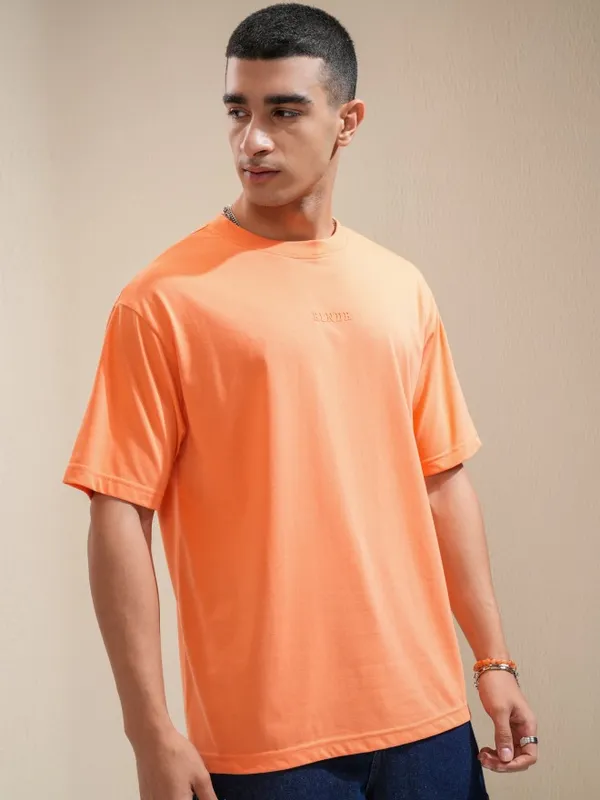 Highlander Men Coral Printed Round Neck Relaxed Fit T-Shirt