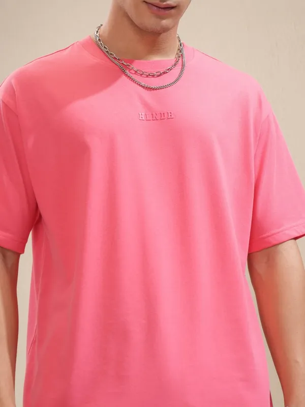 Highlander Men Rose Printed Round Neck Relaxed Fit T-Shirt