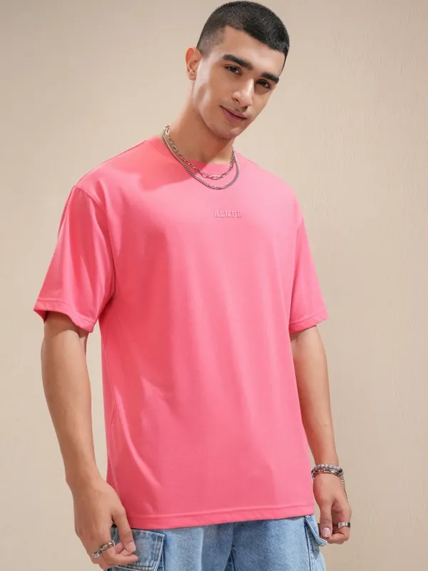 Highlander Men Rose Printed Round Neck Relaxed Fit T-Shirt
