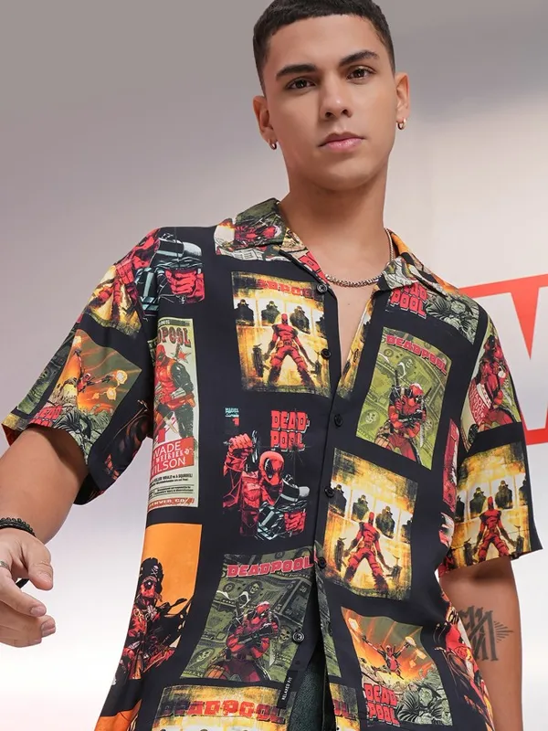 Deadpool Men Relaxed Fit Casual Shirt